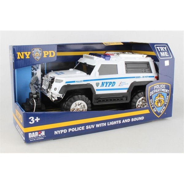 Daron Worldwide Trading 5 x 11.5 in. NYPD SUV with Lights & Sound DA84460